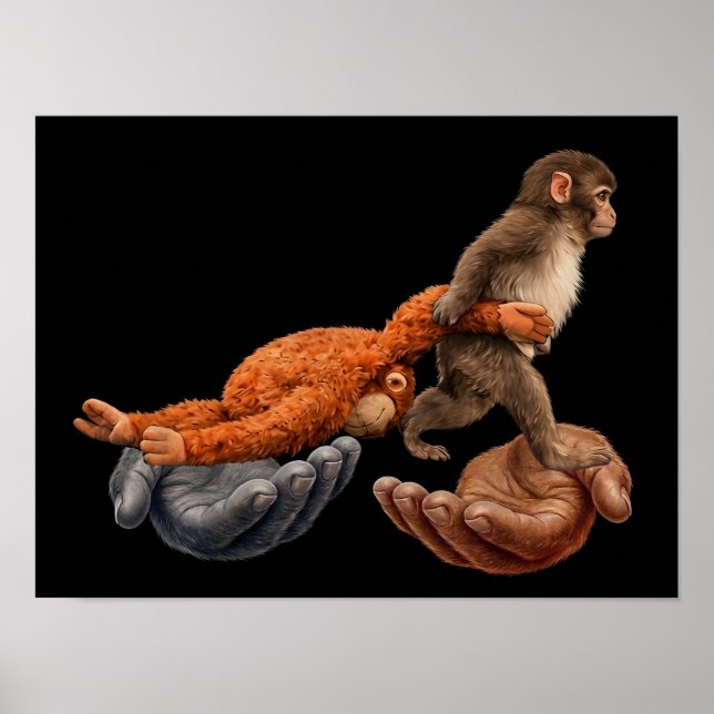 Poster Equipe Punch Monkey Com Brinquedo Seis Sete Estilo (Frente)