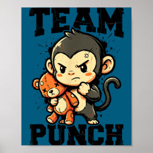 Poster Equipe soca forte meme de brinquedo de macaco bebê