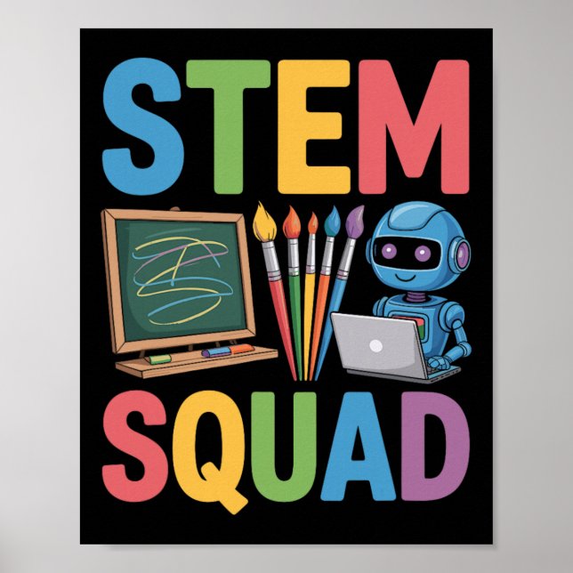 Poster Equipe Stem, Professor de Ciências Equipe de Ensin (Frente)