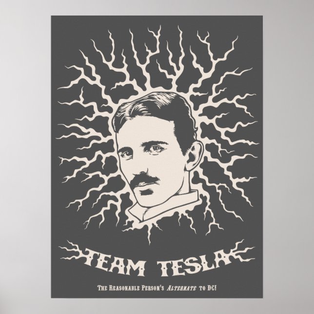 Póster Equipe Tesla (Frente)