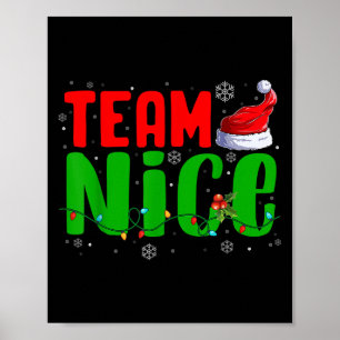 Poster Equipe Travesso Lindo Chapéu de Papai Noel Natal D