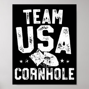Poster Equipe usa campeão de cornhole saco de feijão arre