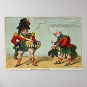 Poster Equipt para uma visita do norte, 1822