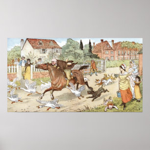 Poster Equitações de John Gilpin embora a vila