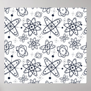 Poster Era Atômica: Padrões modernos do século Médio