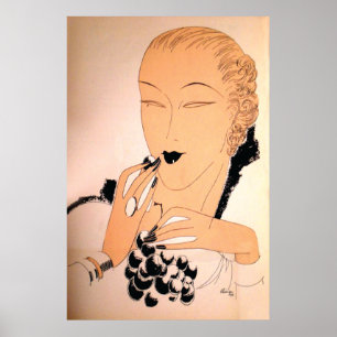Póster era da forma do art deco dos anos 30