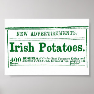 Poster Era da Guerra Civil do Jornal Irlandês Potato