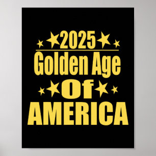 Poster Era de Ouro da América 2025 Trump Presidente Repub