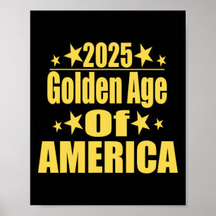 Poster Era de Ouro da América 2025 Trump Presidente Repub