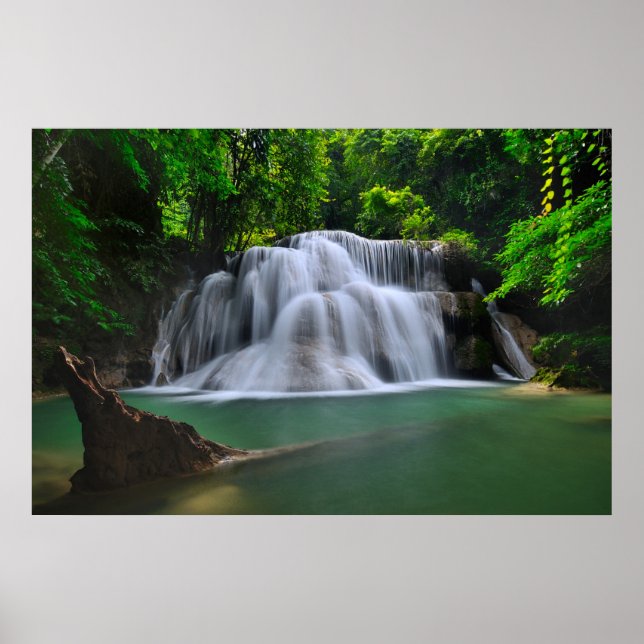 Poster Erawan Waterfall | Kanchanaburi, Tailândia (Frente)