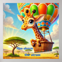 Erga-se Acima do Estresse - Girafa Inspiradora