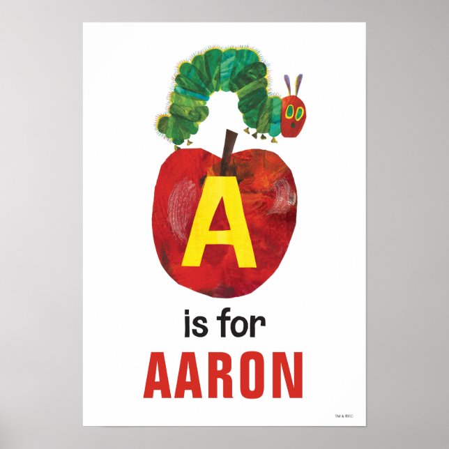 Poster Eric Carle | A é para a Apple (Frente)