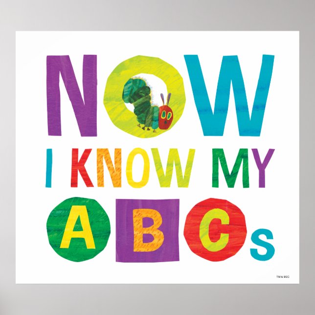 Poster Eric Carle | Agora conheço meus ABC (Frente)