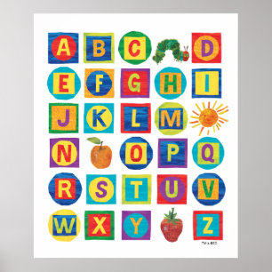 Poster Eric Carle   Blocos de Alfabetos Padrão