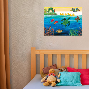 Poster Eric Carle Cena Colorida de Pond