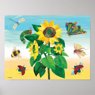 Poster Eric Carle Cena de Flor do Jardim