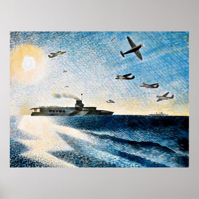 Poster Eric Ravilious - HMS Glorious no Ártico (Frente)