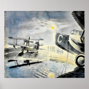 Poster Eric Ravilious - Manhã na pista