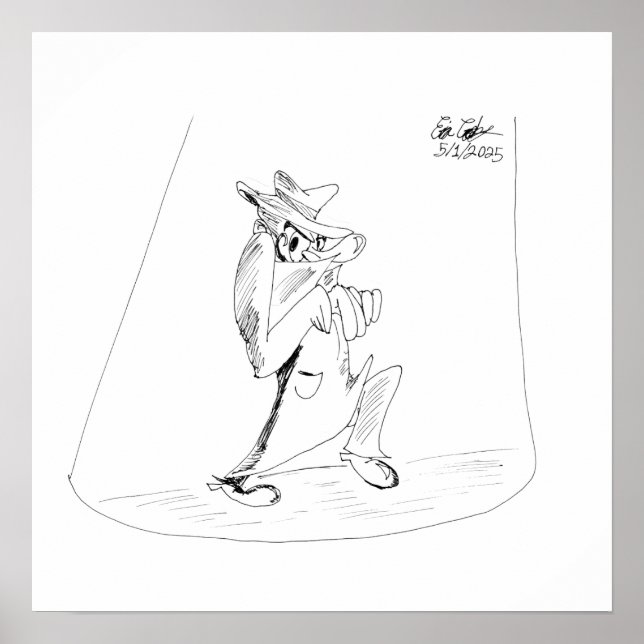 Poster Erica Crooks Comics - sneaky villain man (Frente)