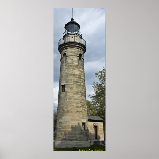 Poster Erie Land Lighthouse - Pensilvânia (Frente)