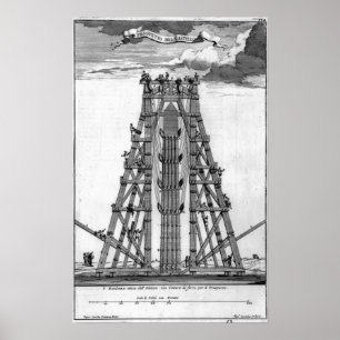 Póster Erigindo o Obelisk egípcio antigo