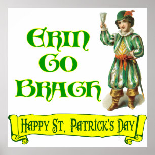 Póster Erin vai dizer do dia de Braugh St Patrick feliz