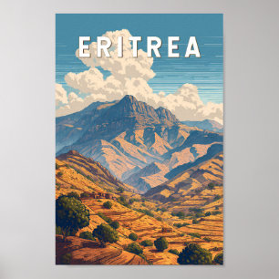 Poster Eritreia Illustração Viagem Art Vintage