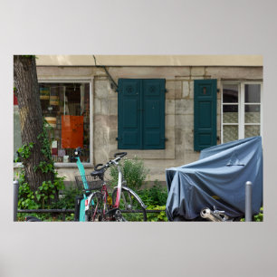 Poster Erlangen Windows e Bicicleta na Alemanha
