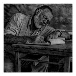 Póster Ernest Hemingway no Quênia