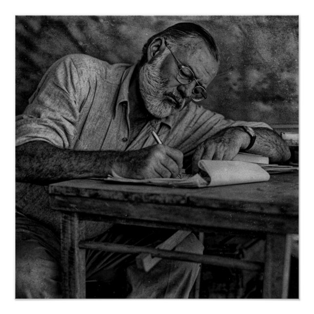 Póster Ernest Hemingway no Quênia (Frente)