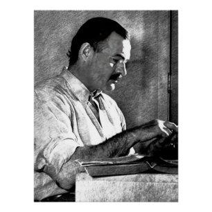 Póster Ernest Hemingway no Quênia