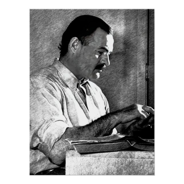Póster Ernest Hemingway no Quênia (Frente)