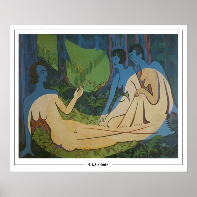 Poster Ernst Ludwig Kirchner Cartaz de Arte Zedign #295 (Frente)