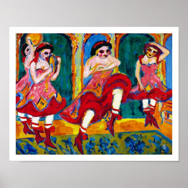 Póster Ernst Ludwig Kirchner - Dançarinos czarinos (Frente)