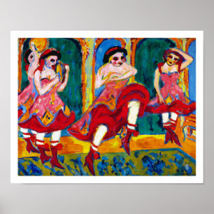 Póster Ernst Ludwig Kirchner - dançarinos de Czardas