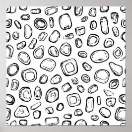 Poster Eroded Copper Object Decoupage Template Line Art