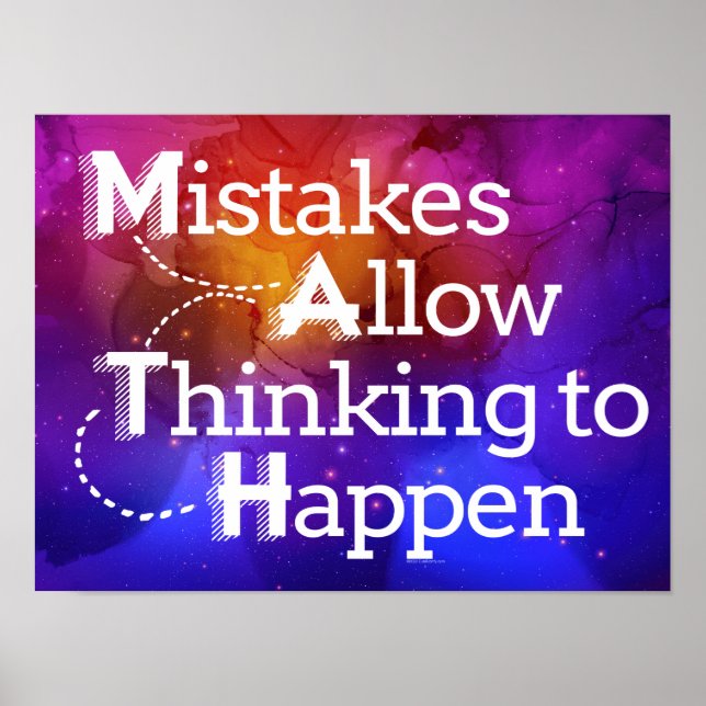 Poster Erros de acrônimo de matemática permitem pensar na (Frente)