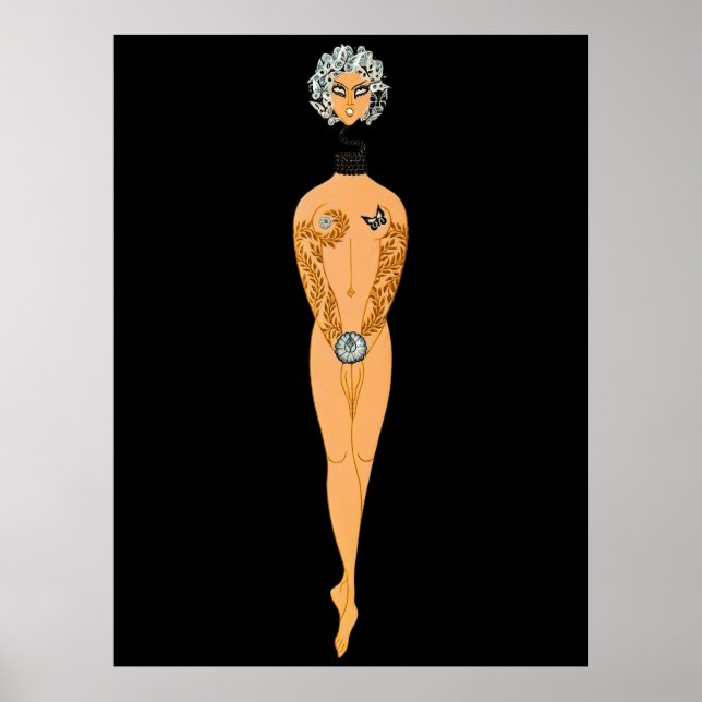 Poster Erté - A Carta I do Conjunto Alfabeto, 1976 (Frente)