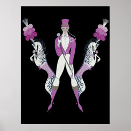 Poster Erté - A Carta W do Conjunto Alfabético, 1976
