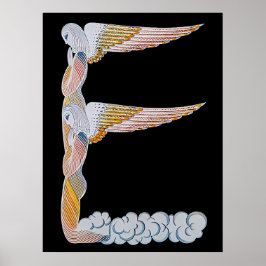 Poster Erté - A letra E do Conjunto Alfabético, 1976