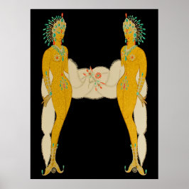 Poster Erté - A letra H do Conjunto Alfabético, 1976