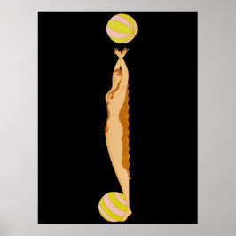 Poster Erté - A letra J do alfabeto Suite, 1976