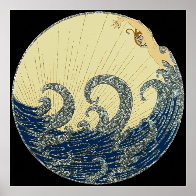 Poster Erté - A Onda [Versão Noturna] (Frente)