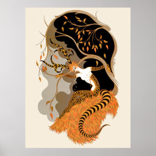 Poster Erté - As estações, outono, 1970