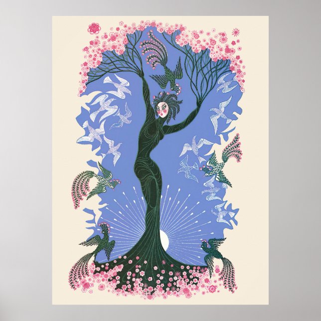 Poster Erté - As estações, Primavera, 1970 (Frente)