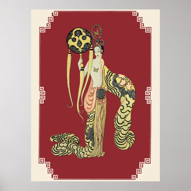 Poster Erté - Asia Princess Suite, Bamboo (Frente)