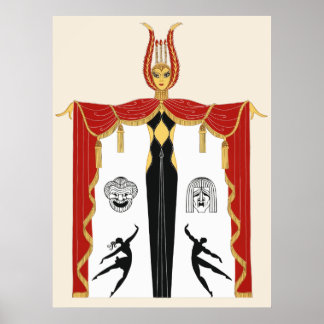 Poster Erté - Broadway's in Fashion