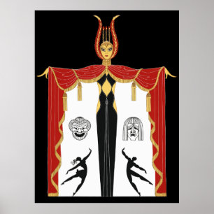Poster Erté - Broadway's in Fashion [Versão noturna]