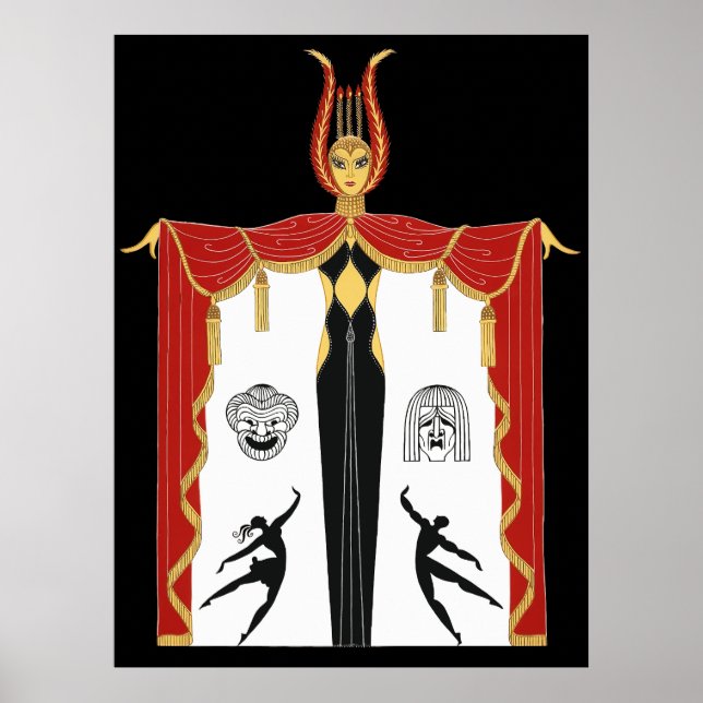 Poster Erté - Broadway's in Fashion [Versão noturna] (Frente)