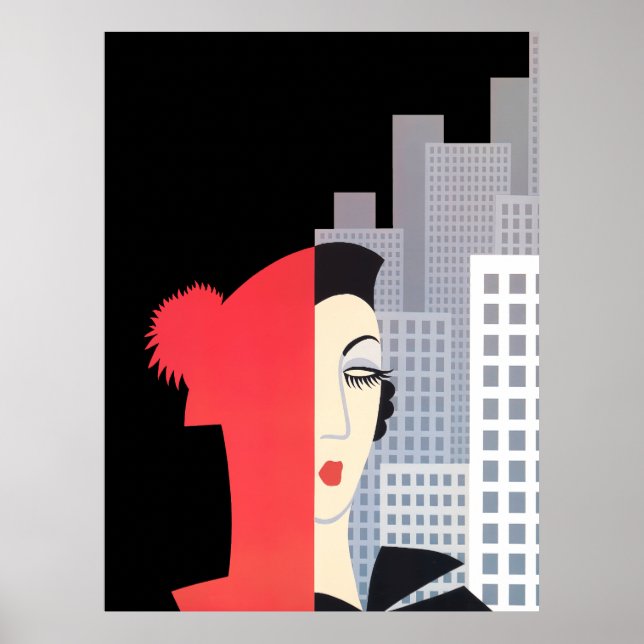 Poster Erté - Figures Dancing [Versão noturna] (Frente)